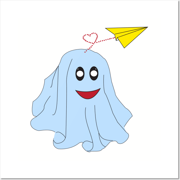 cute ghost halloween gift Wall Art by smile_zaho